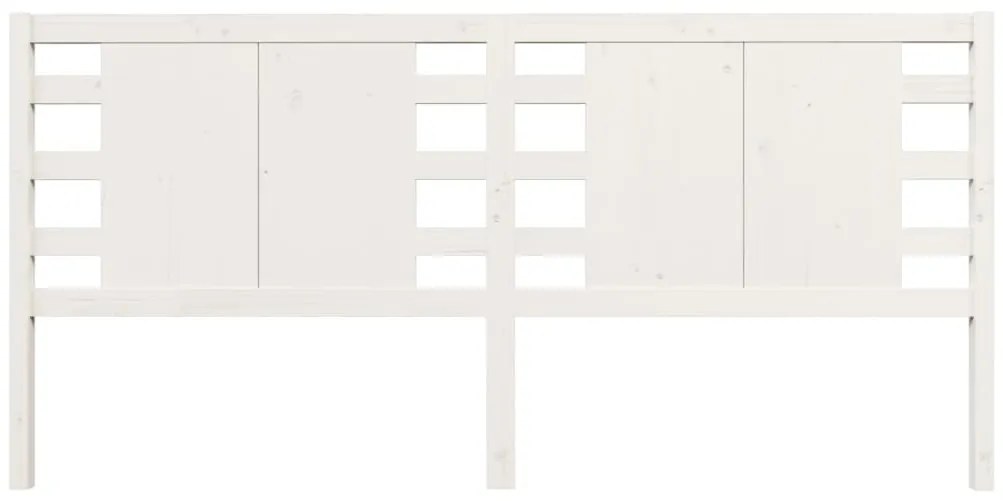 Cabeceira de cama 156x4x100 cm pinho maciço branco