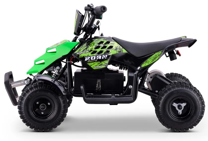 Mini Moto 4 elétrica para crianças Roan Raptor R4 500W Verde
