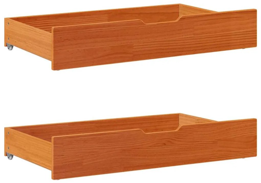 Cama sem colchão 200x200 cm pinho maciço castanho-mel