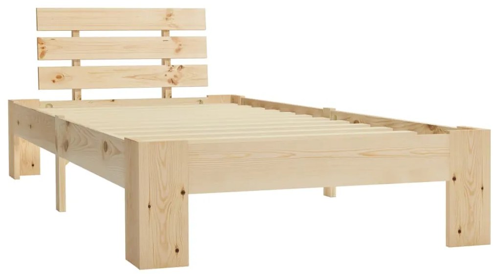 Estrutura de cama 90x200 cm pinho maciço