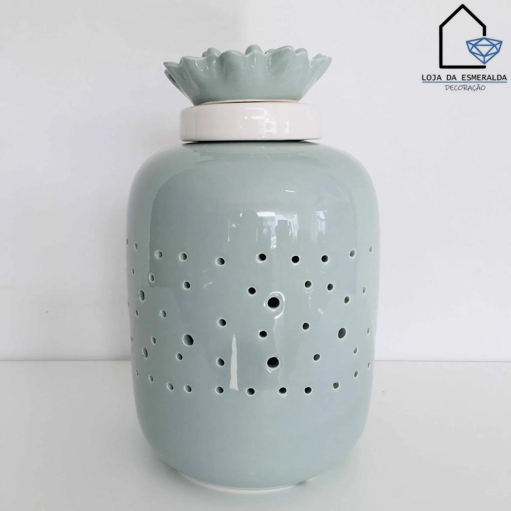 Potes Decorativos em Cerâmica | Azul Água - Menor