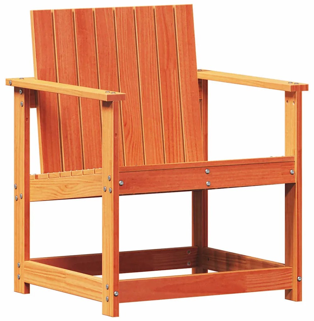 3 pcs conjunto lounge de jardim pinho maciço castanho-mel