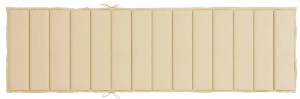 Almofadão p/ espreguiçadeira 200x50x3 cm tecido oxford bege