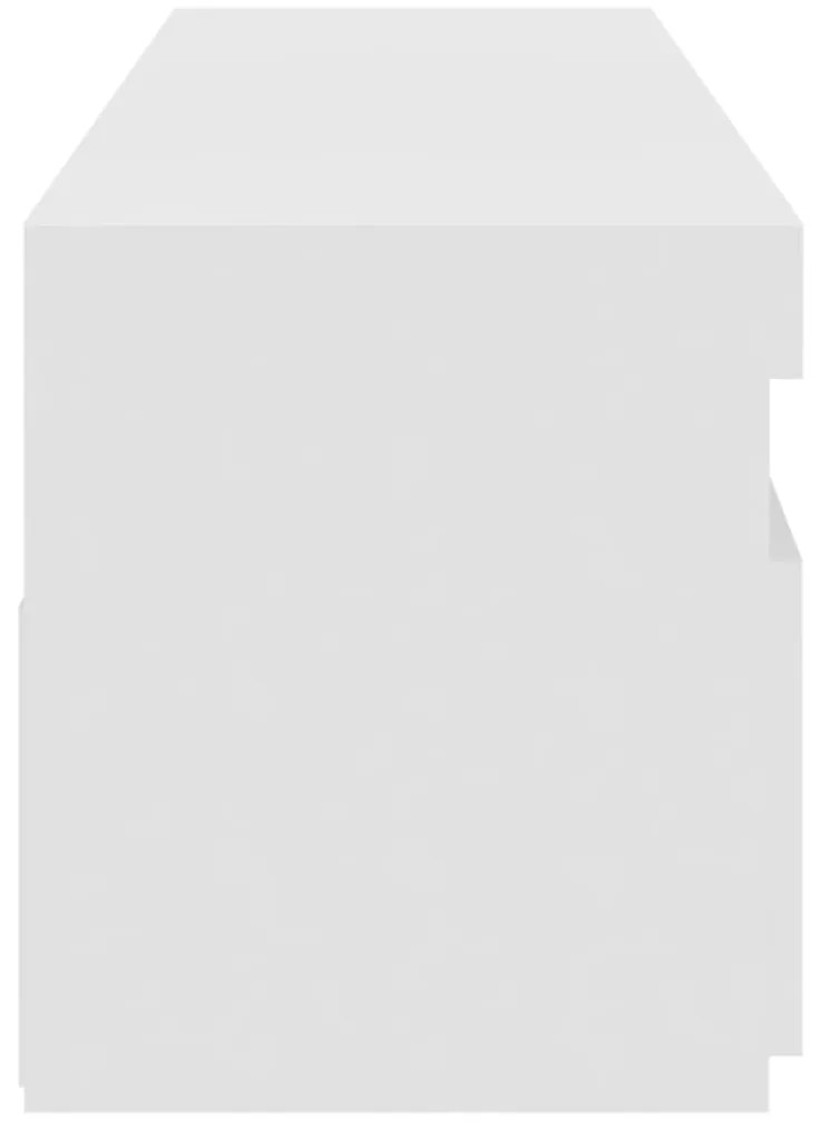 Móvel de TV com luzes LED 2 pcs 75x35x40 cm branco