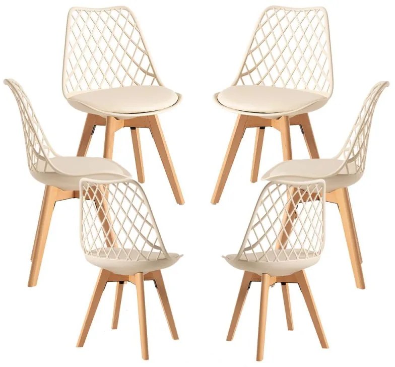 Pack 6 Cadeiras Mima - Beige