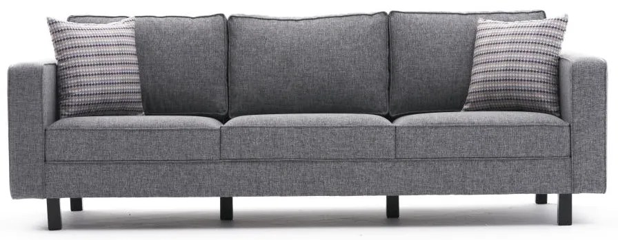 Sofá de 3 Lugares Kale – Cinzento – 222 x 83 x 91 cm