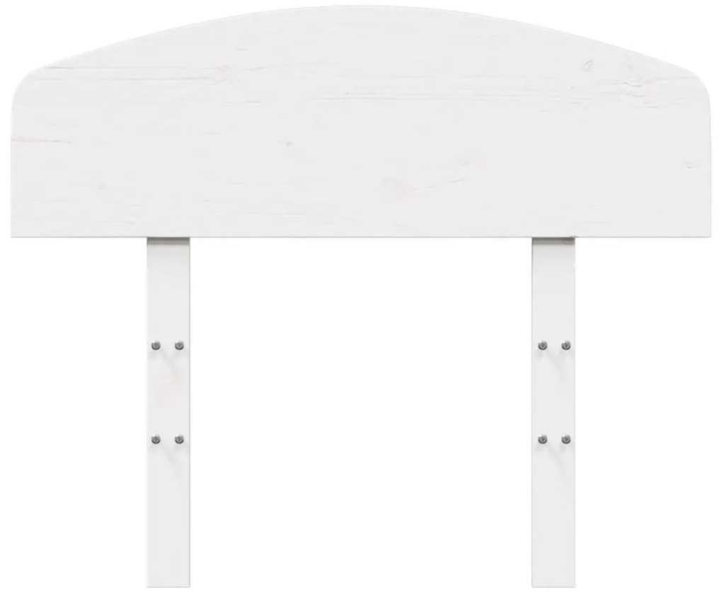 Cabeceira 100 cm madeira de pinho maciça branco