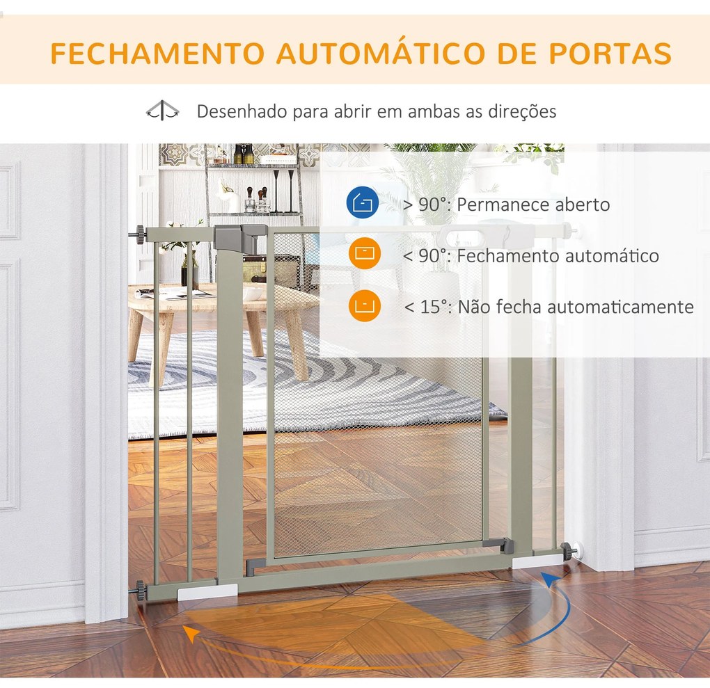 PawHut Barreira de Segurança para Cães Extensível 75-103 cm Barreira p