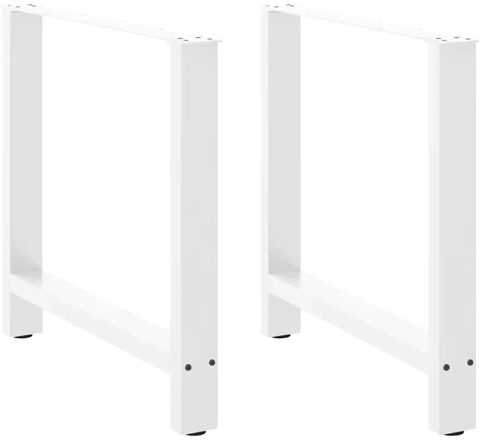 Pés para mesa de jantar , 2 peças, 80x (72-73) cm, branco, aço