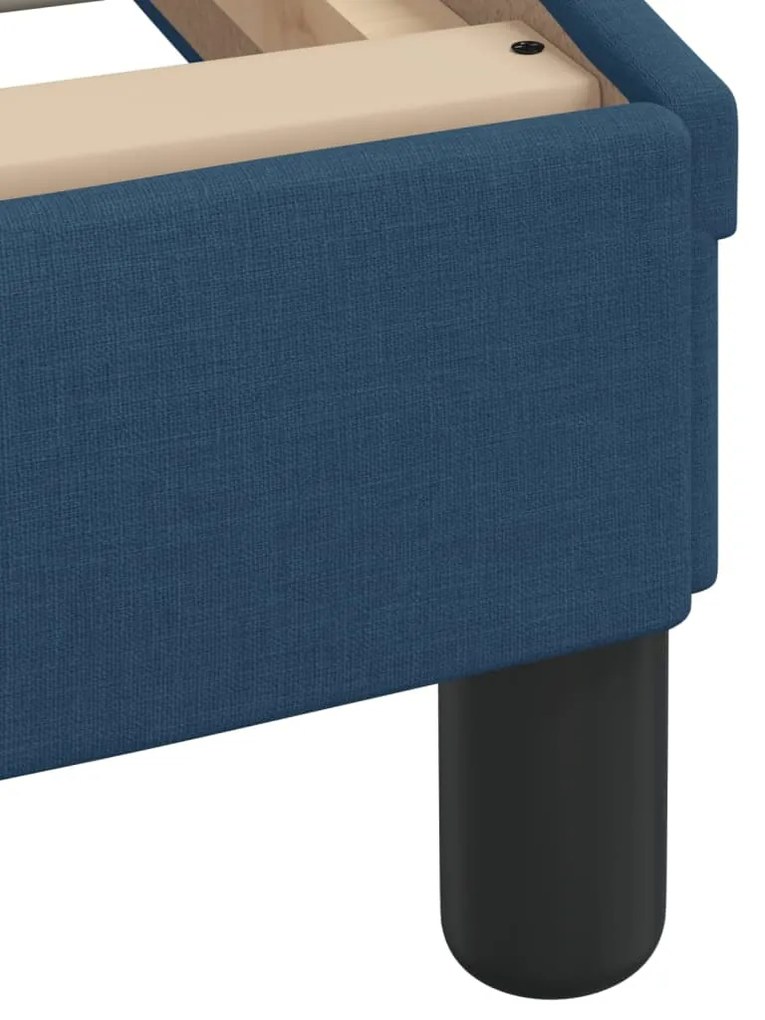 Estrutura cama c/ cabeceira sem colchão tecido 90x200 cm azul