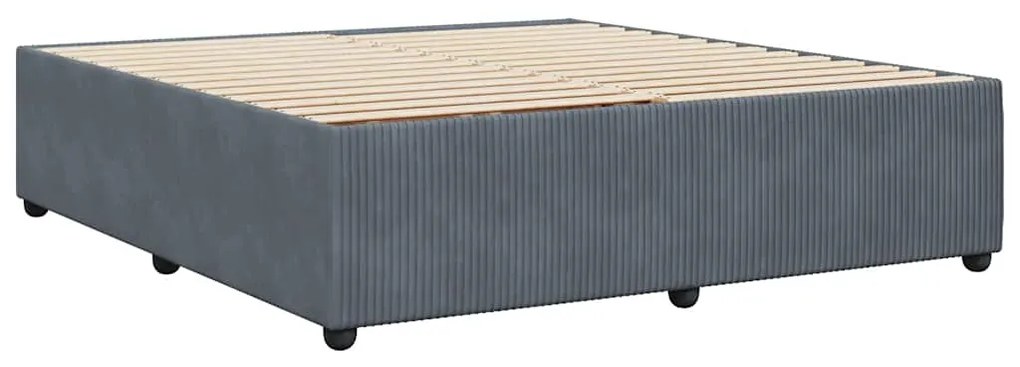 Estrutura de cama sem colchão 200x200 cm veludo cinzento-escuro