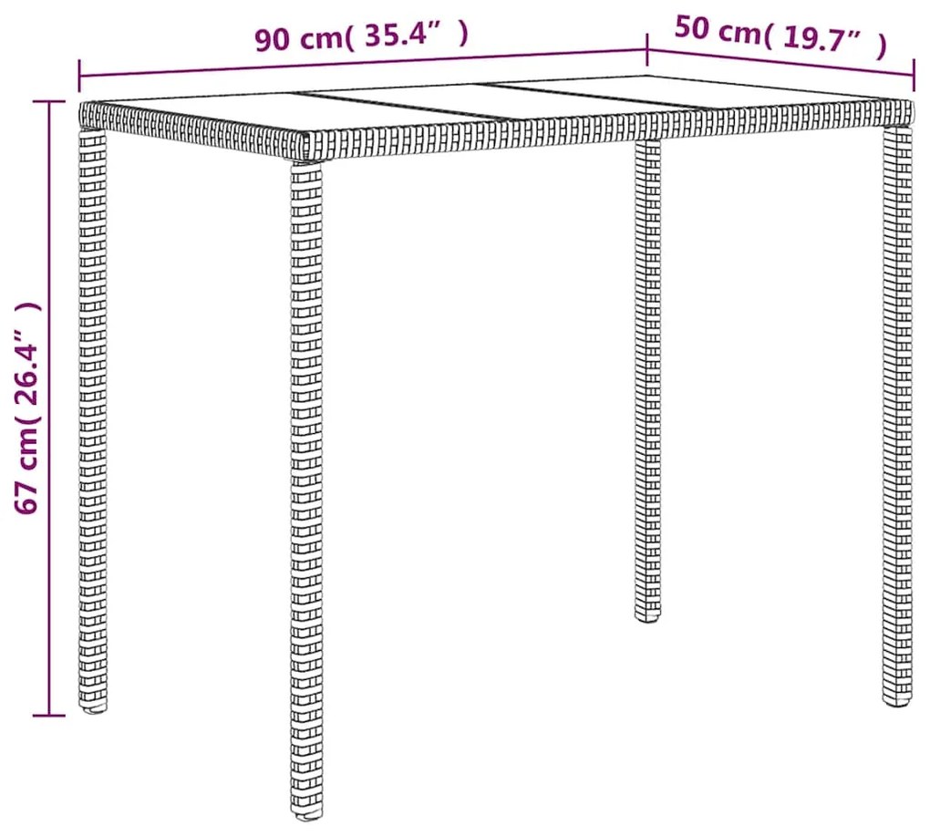 4 pcs conjunto lounge de jardim c/ almofadões vime PE preto