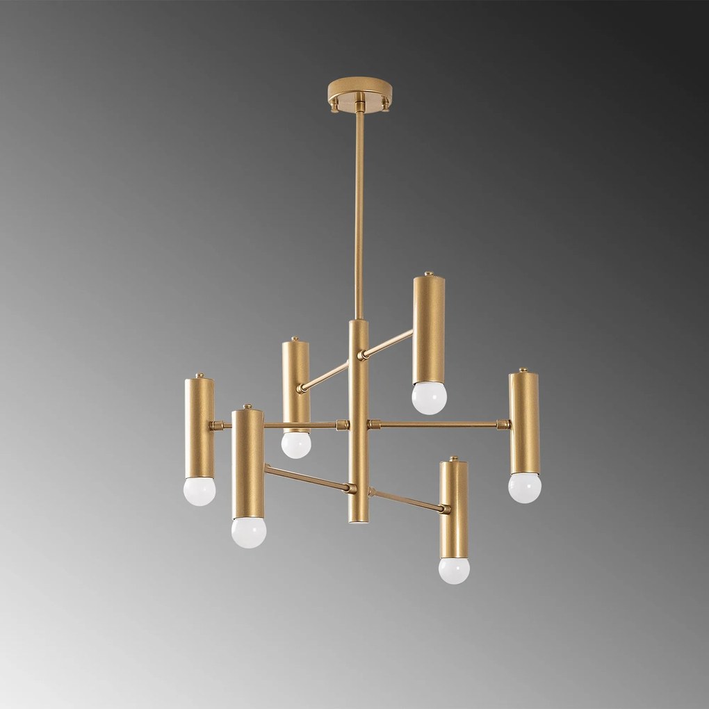Chandelier Gharib – Dourado – 55 x 55 x 73 cm