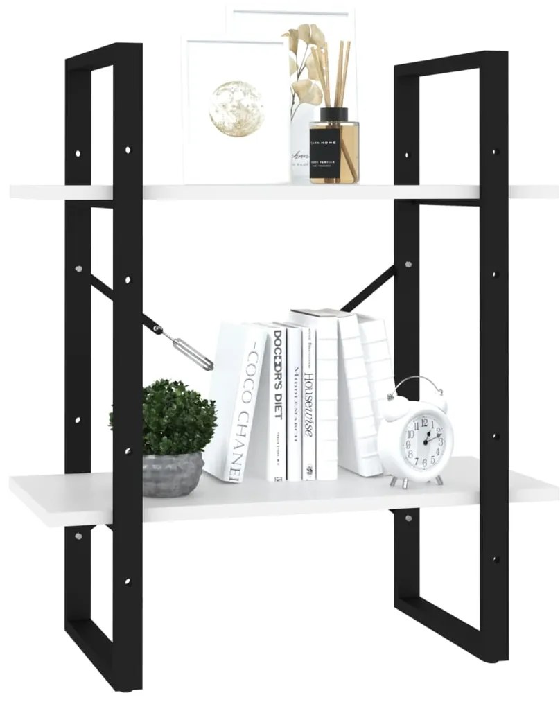 Estante com 2 prateleiras derivados de madeira branco