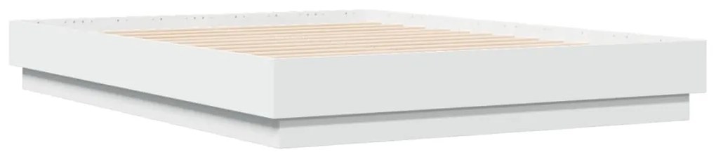 Estrutura de cama com luzes LED 120x190 cm branco