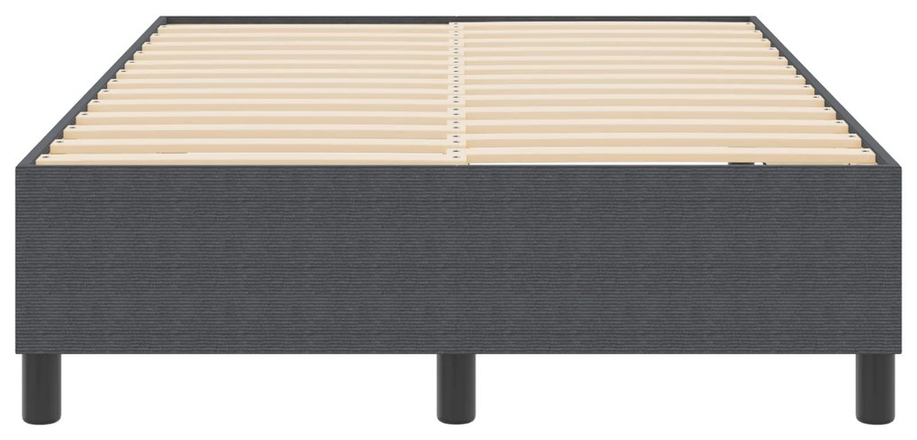 Cama Box Spring vidaXL Cinza Escuro 120x200 cm Tecido Cordinho