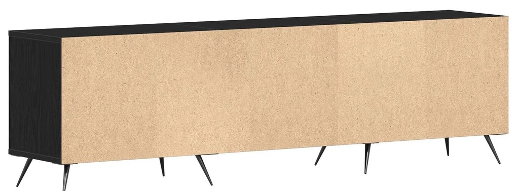 Móvel para TV Preto 150x30x44,5 cm em Madeira Trabalhada
