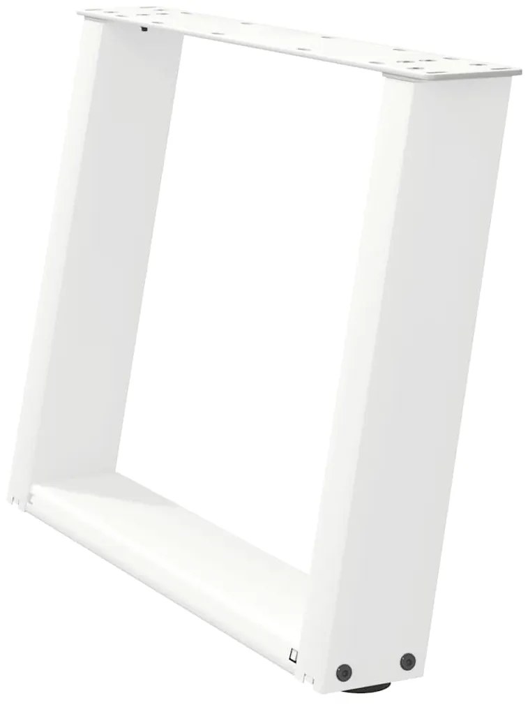 Pés para mesa de centro em formato de U, 2 peças, branco, 70x (42-43)