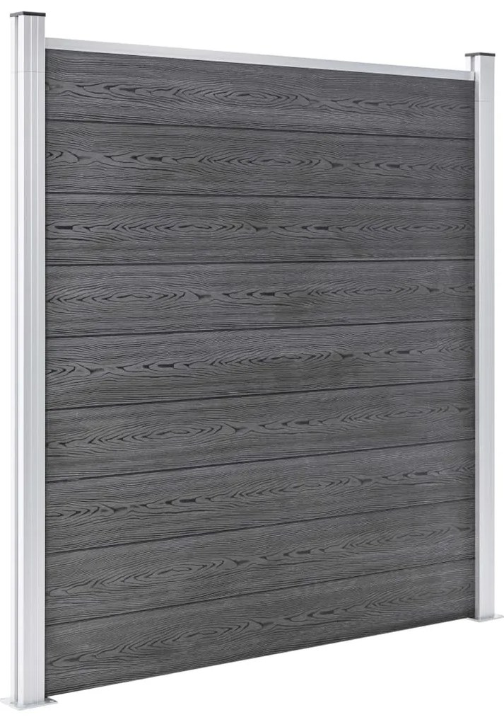 Painel de vedação para jardim 526x186 cm WPC cinzento