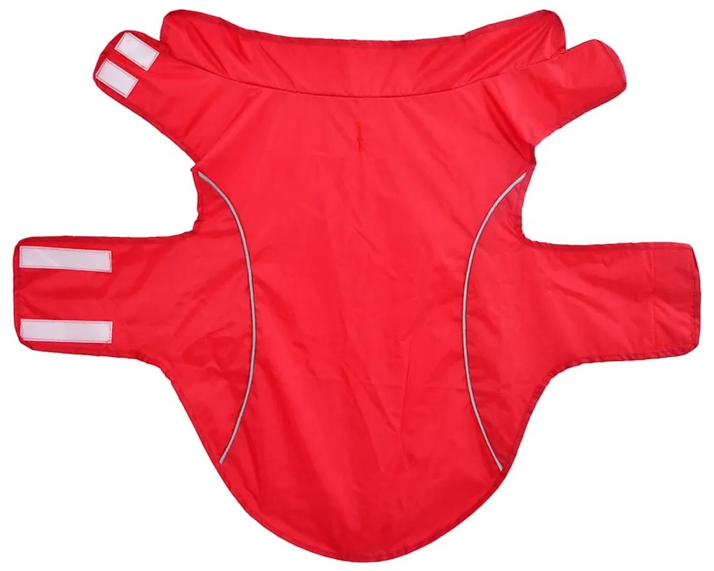 Capa de chuva para cães com tiras reflectoras vermelho L