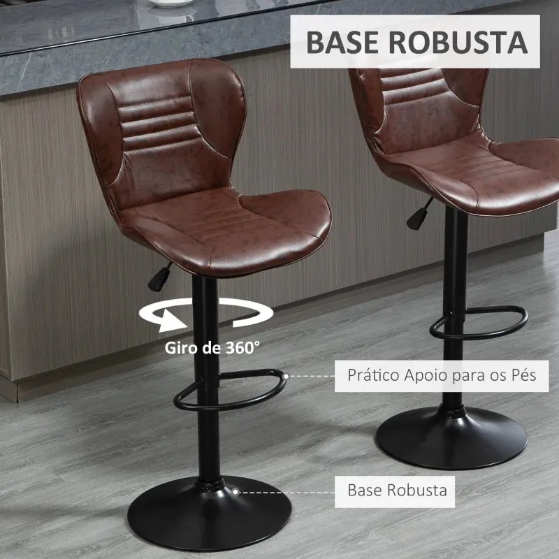 Conjunto de 2 Bancos de Bar Ness - Design Moderno