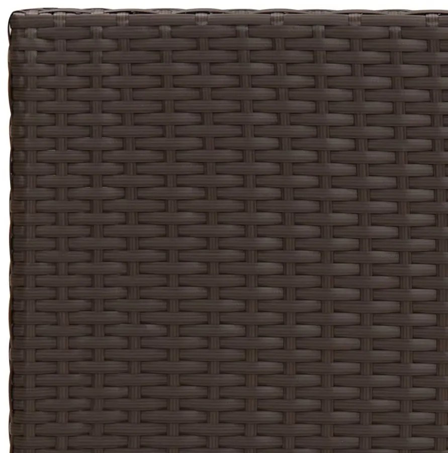 Mesa de apoio 55x45x49 cm vime PE castanho