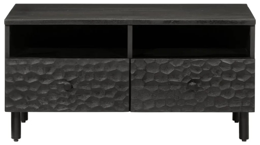 Mesa de centro 80x54x40 cm madeira de mangueira maciça preto