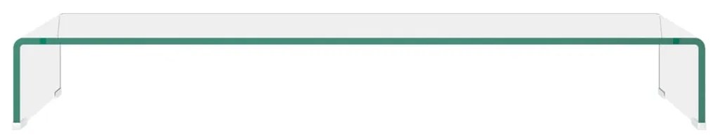 Suporte de TV/monitores em vidro transparente 100x30x13 cm