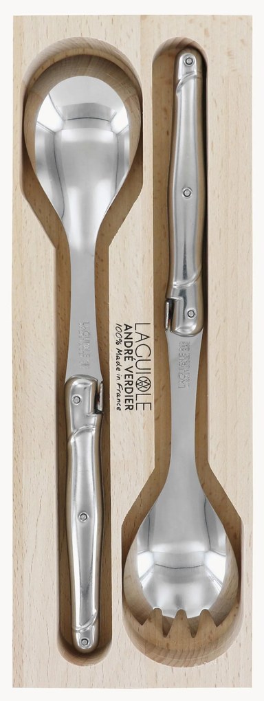 Talheres para salada com acabamento espelhado Debutant Inox