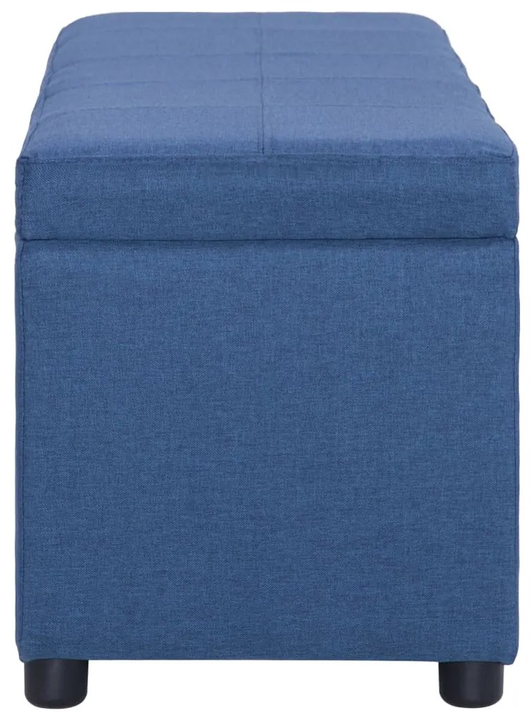 Banco c/ compartimento de arrumação 116 cm poliéster azul