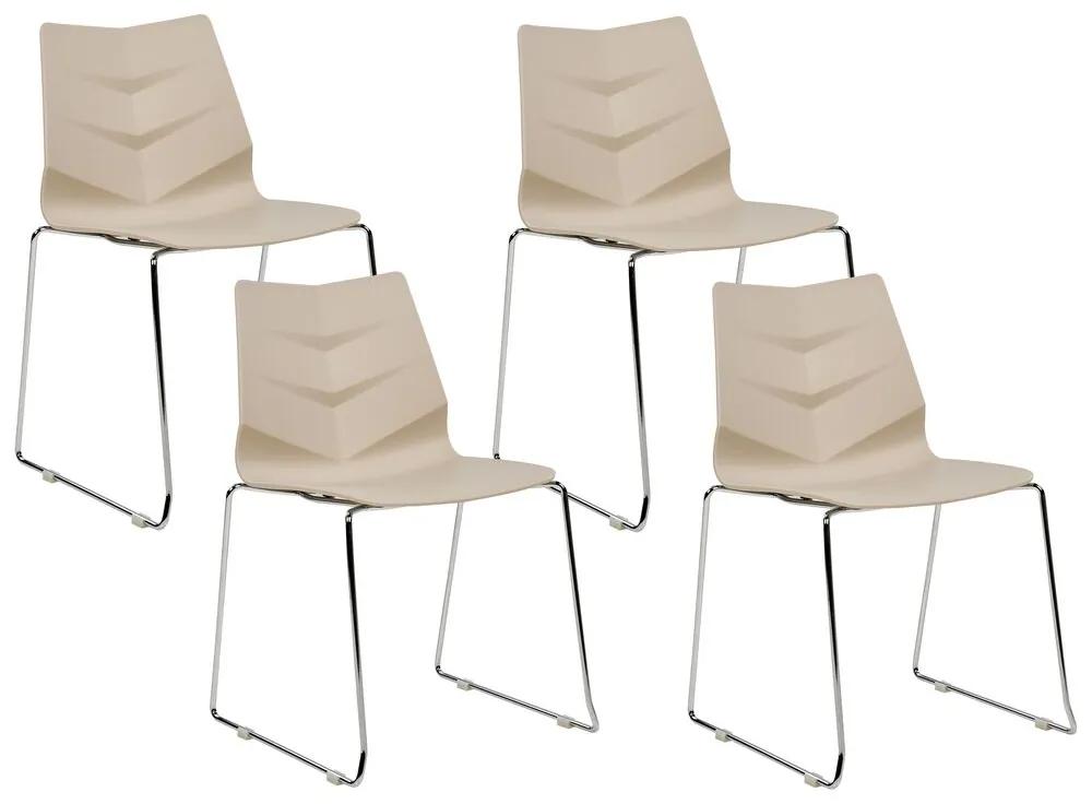 Conjunto de 4 cadeiras de jantar cremes HARTLEY Beliani