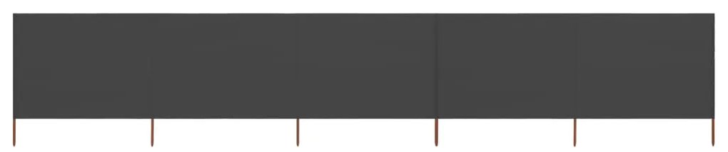 vidaXL Para-vento com 5 painéis em tecido 600x80 cm antracite