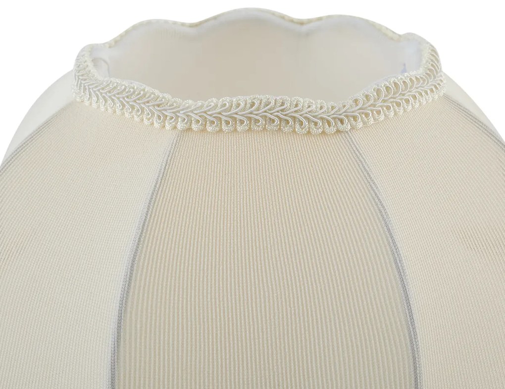 Abajur de tecido bege com interior branco 31,5/15/14 - Heritage Retro