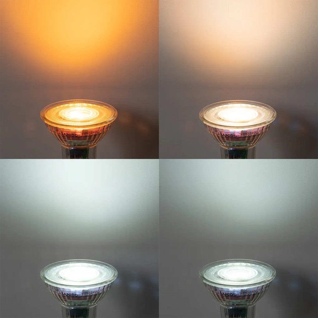 Set van 5 Smart GU10 50mm LED lampen helder 4.8W 400 lm 1800-6500K