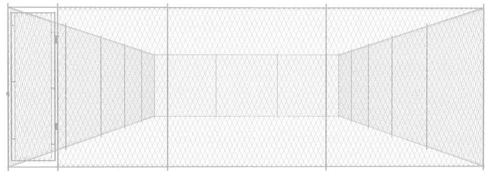 Canil de exterior em aço galvanizado 950x570x185 cm