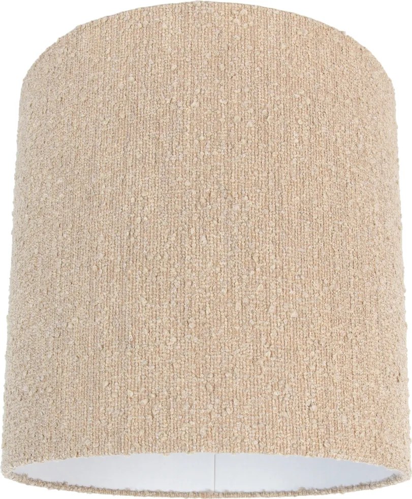 Abajur de Tecido Bege com Tecido Bouclé 40/40 cm