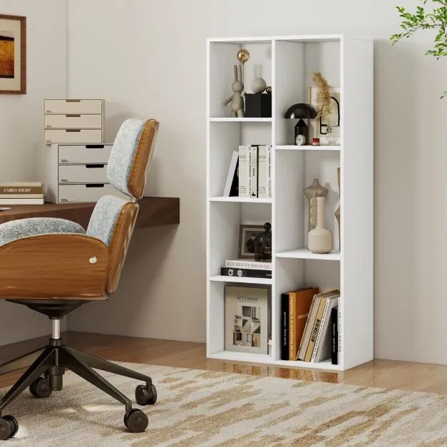 Estante sala, escritório com 7 cubos 49,5 cm x 23 cm x 106 cm vertical ou horizontal Branco