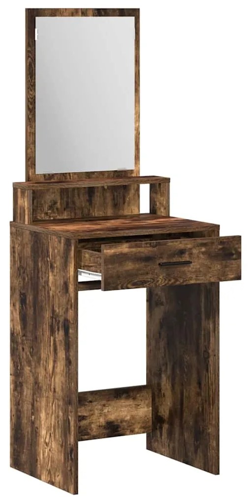 Mesa de Maquilhagem vidaXL com Gavetas em Carvalho Fumado 50x41x140 cm
