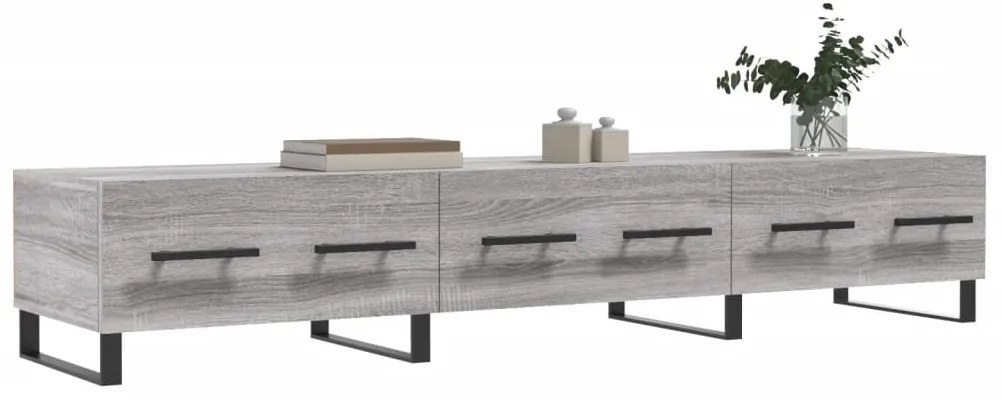 Móvel de TV 150x36x30 cm derivados de madeira cinzento sonoma