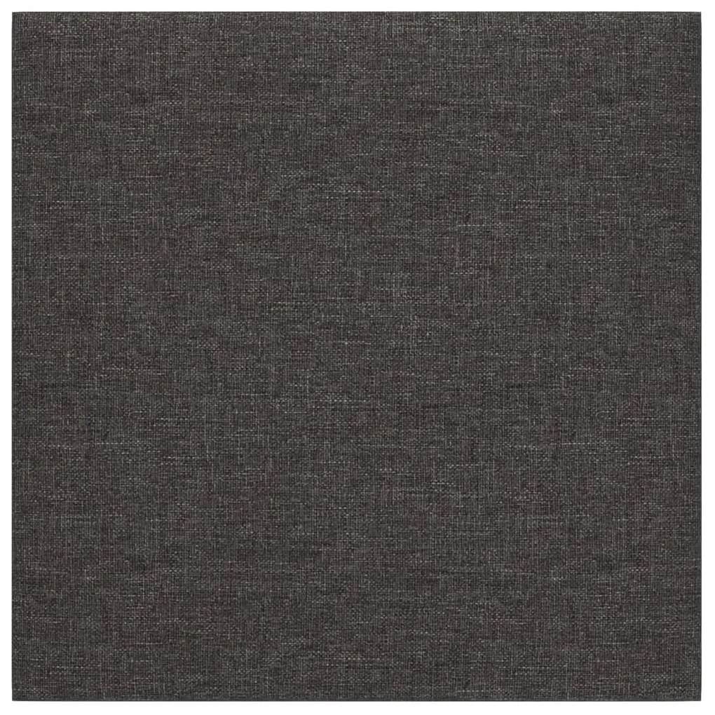 Painel de parede 12 pcs 30x30cm tecido 1,08 m² cor cinza-escuro