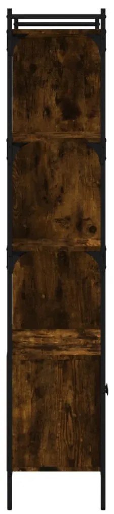 Estante c/ portas 76,5x30x154,5cm deriv.madeira carvalho fumado