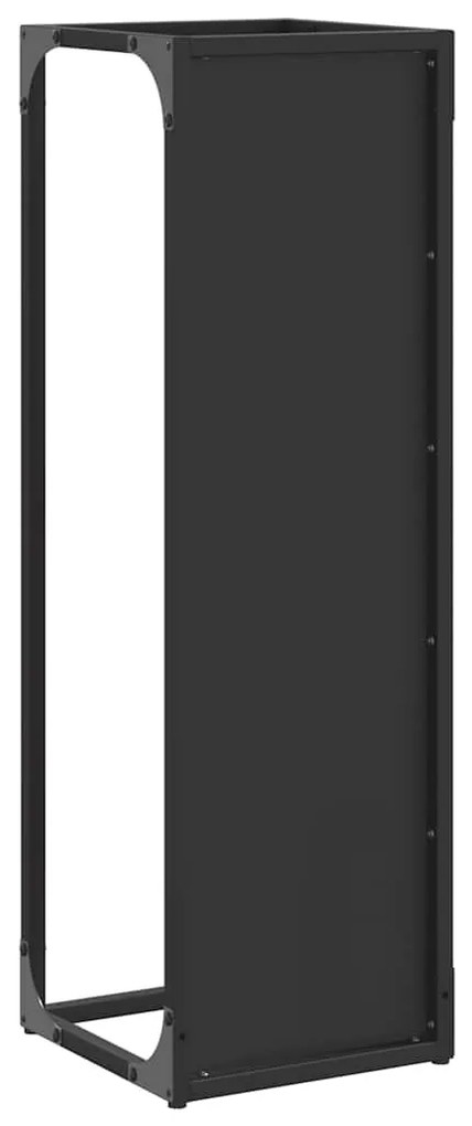Suporte para lenha 25x25x80 cm aço laminado a frio preto