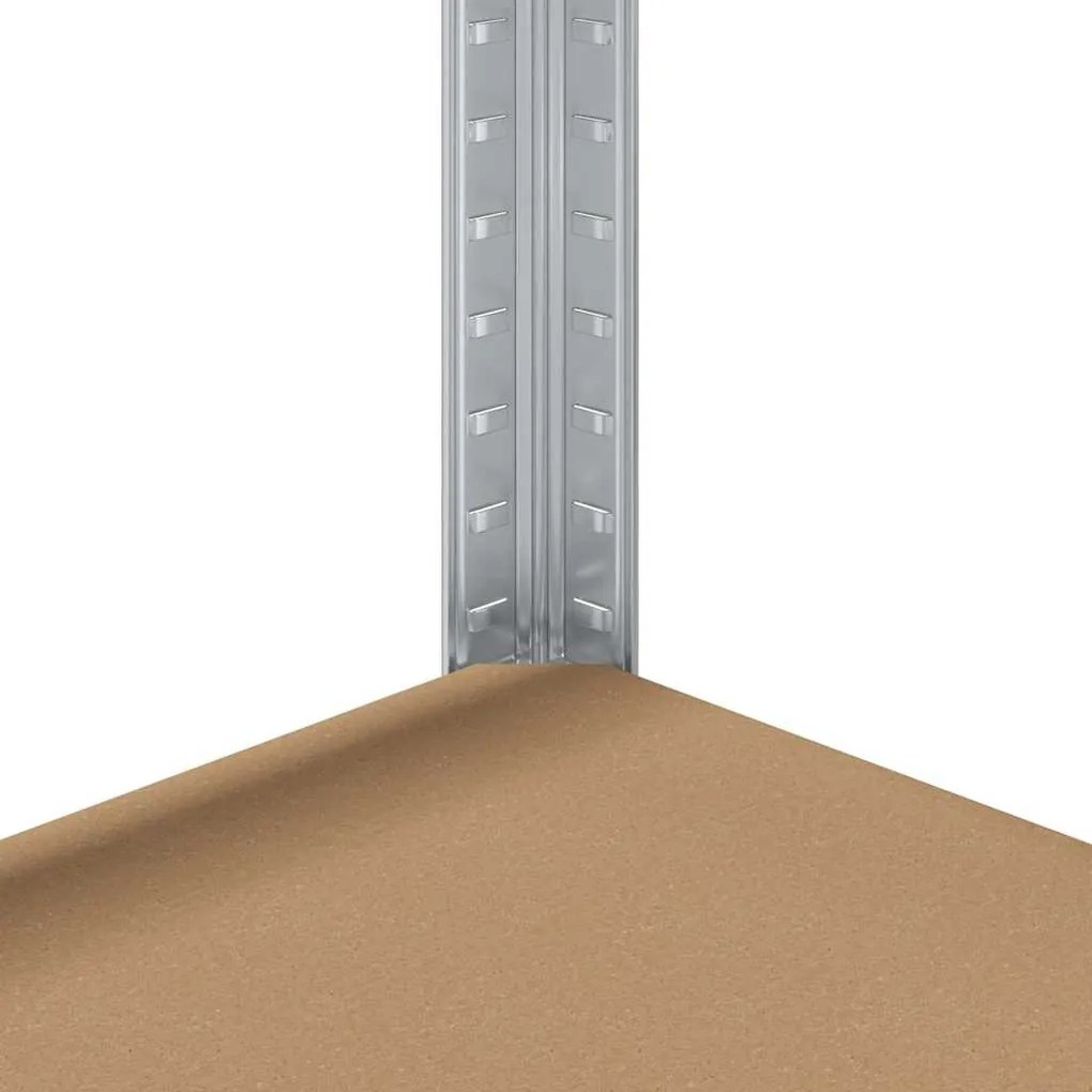 Prateleiras de armazenamento de 5 camadas 4 pcs aço prateado