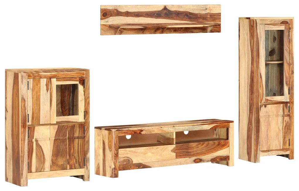 vidaXL Conjunto de unidade de TV Castanho 120 x 30 x 39 cm madeira