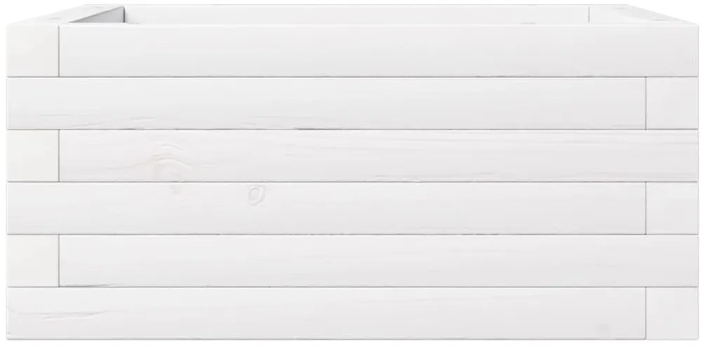 Vaso/floreira de jardim 50x50x23 cm pinho maciço branco