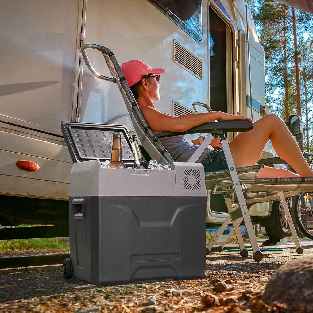 Geleira Elétrica Portátil 50L com Compressor Mini Geleira para Carro c
