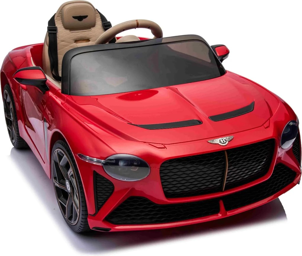 Carro elétrico para crianças Bentley Bacalar 12V, portas que se abrem para cima, controlo remoto 2,4 GHz, luzes LED, entrada USB/AUX, suspensão, bater