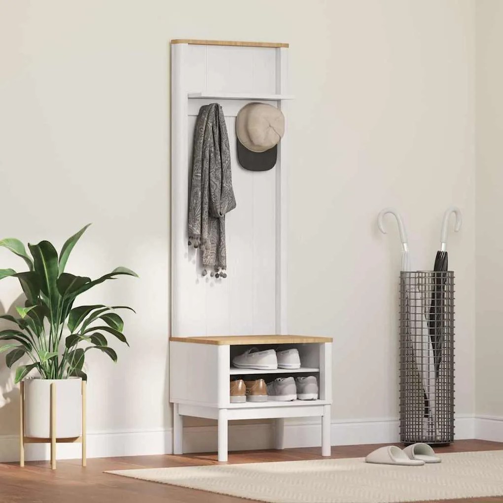 vidaXL Armário de Corredor FLORO Branco 50 x 40 x 158 cm