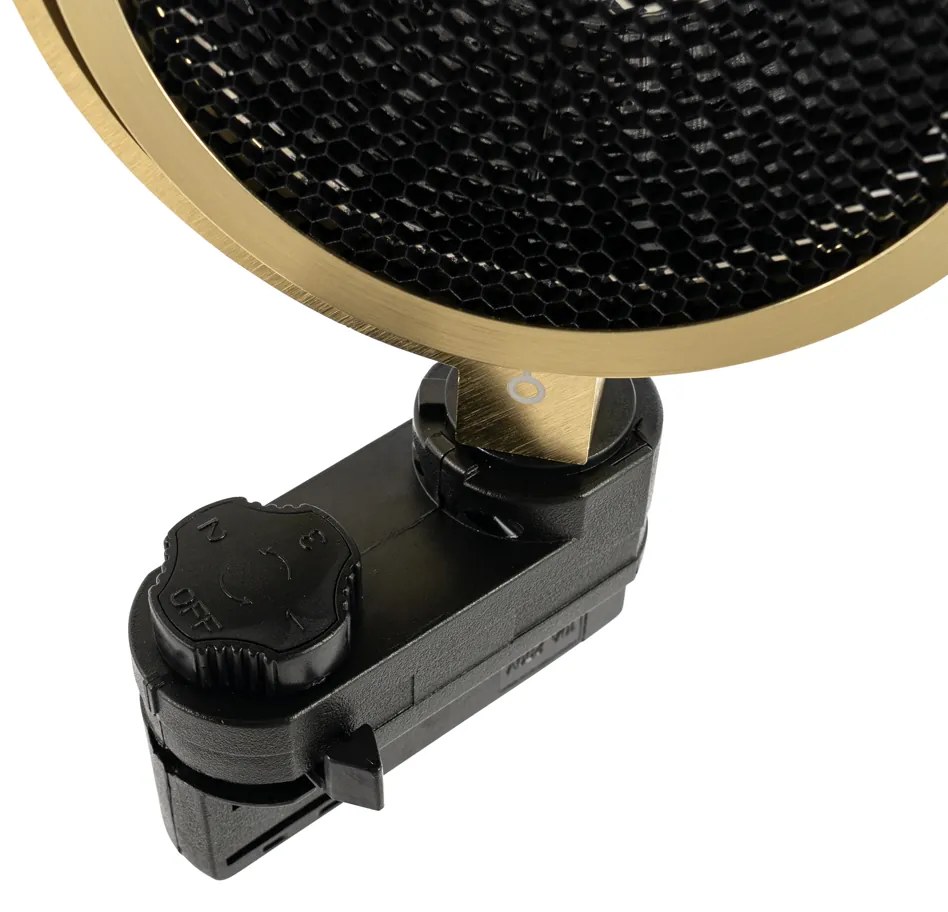Foco de calha moderno trifásico dourado - Master 111 Honey Moderno