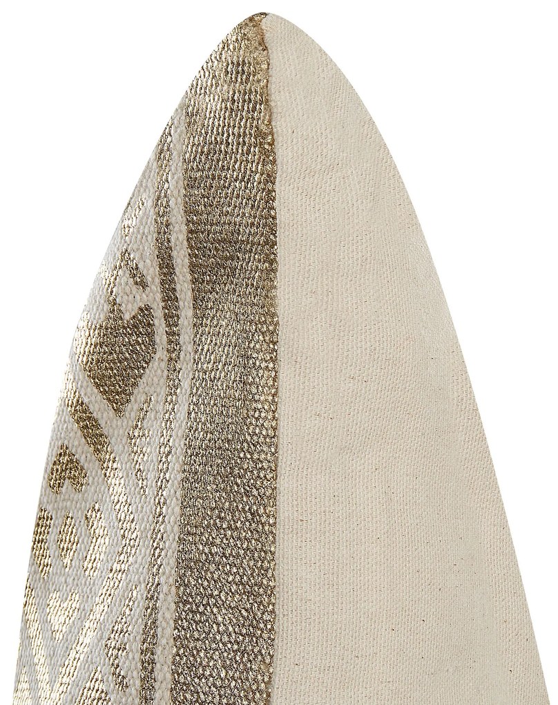 Conjunto de 2 almofadas com padrão geométrico 50 x 50 cm dourado OUJDA Beliani